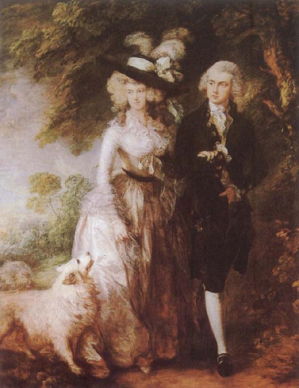 Thomas Gainsborough Mr and Mrs William Hallett oil painting image